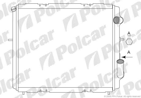 Радіатор охолодження, CLIO I Furgon/hatchb Polcar 6006085