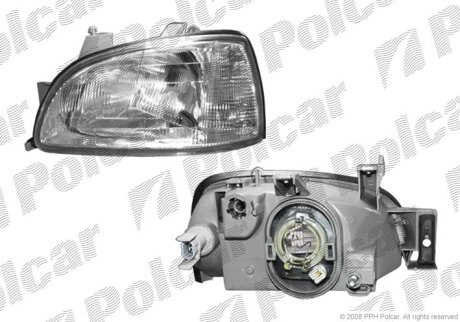 Фара основна, RENAULT CLIO I, 90- Polcar 6006094E