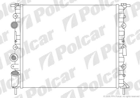 Радіатор охолодження, MEGANE I Grandtour (Polcar 6007081