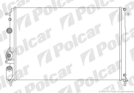 Радіатор охолодження, MEGANE I Grandtour (Polcar 6007085