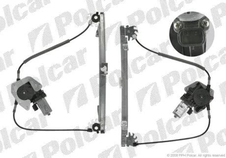 Склопідйомник електричний R. MEGANE (3d), 94- Polcar 6007PSE1