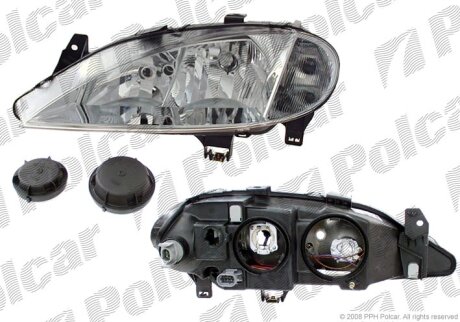 Фара основна, RENAULT MEGANE, 00- Polcar 6011091E