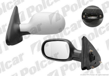 Дзеркало зовнішнє лівий RENAULT MEGANE 99- Polcar 6011514M