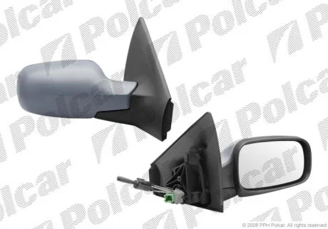 Дзеркало зовнішнє правий, RENAULT MEGANE II Polcar 6012522M