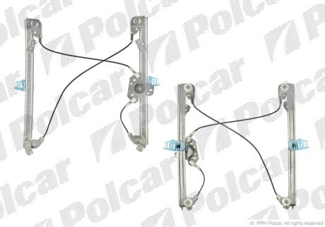 Склопідіймач передн. лівий (без електродвигун) Renault Megane II/Scenic II Polcar 6012PSG1
