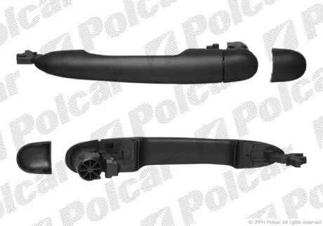 Ручка зовнішня REN. MEGANE II, 03- Polcar 6012Z41