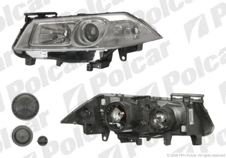Фара основна, MEGANE II 06-08 Polcar 601309V
