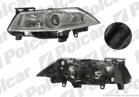 Фара основна, MEGANE II 06-08 Polcar 6013100E