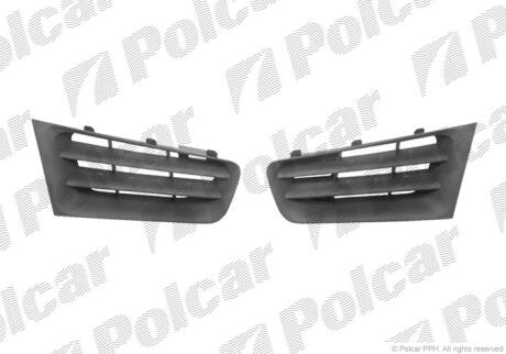 Решітка в бампері лівий+правий Polcar 6013273J