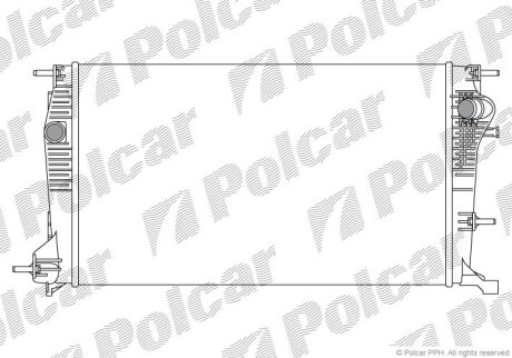 Радіатор охолодження, MEGANE III Grandtour Polcar 6014083X