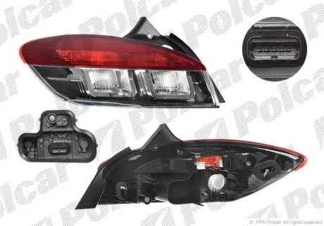 Ліхтар задній, MEGANE III, 10.08- Polcar 6014882V
