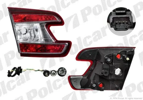 Ліхтар задній, MEGANE III, 10.08- Polcar 6014884V