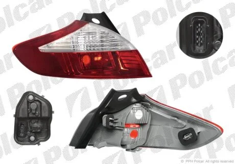 Ліхтар задній MEGANE III, 10.08- Polcar 601488V
