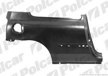 Крило заднє лівий RENAULT CLIO 98- 3D Polcar 601583