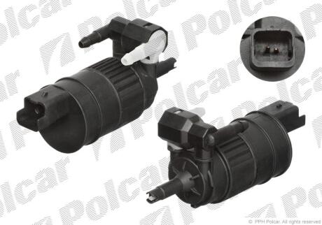 Насос склоомивача Renault Clio (SB0/1/2_) фургонClio II (BB0/1/2_, CB0/1/2_)Kangoo (KC0/1_)Kangoo Express (FC0/1_)Master (ED, UD) c бортовой платформойMaster (ED/HD/UD) c бортовой платформойMaster (FD) фургон Master (HD, FD) фургонMaster (JD) автобус Polcar 6015PS2