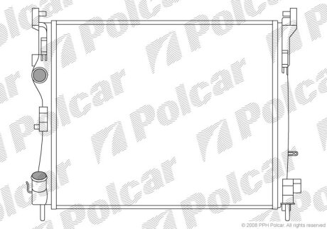 Радіатор охолодження, CLIO II (BB_, CB_), Polcar 6016082X