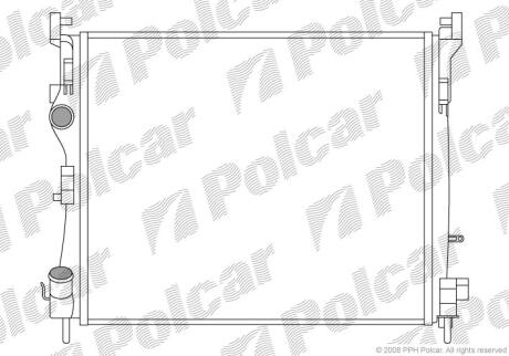 Радіатор охолодження CLIO II (BB_, CB_), Polcar 601608A2