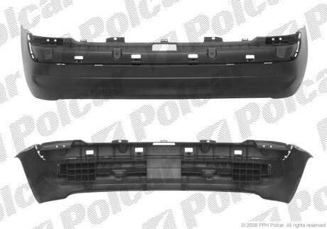 Бампер задній, RENAULT CLIO II 01- Polcar 601696J