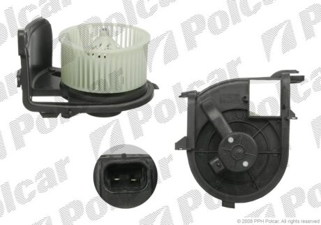 Вентилятор кабіни, Renaul Clio 98- Polcar 6016NU2X