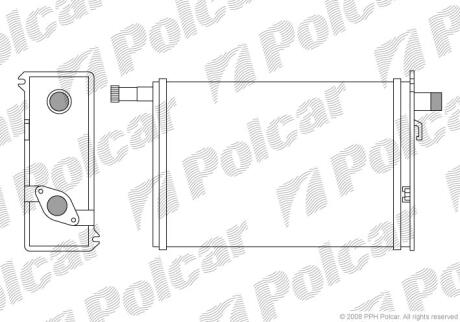 Радіатор обігріву Opel Vivaro/ Renault Trafic 05.89-12.01 Polcar 6022N81
