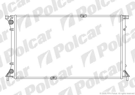 Радіатор охолодження TRAFIC II Platforma Polcar 6026084
