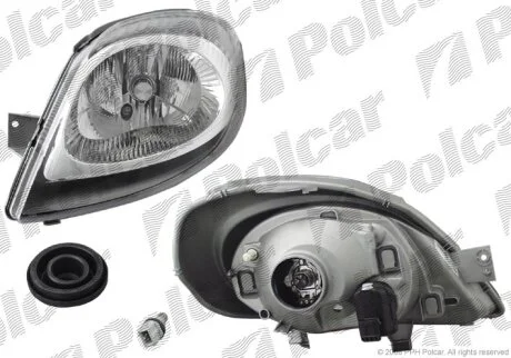 Фара основна RENAULT TRAFIC, 01- Polcar 602610V