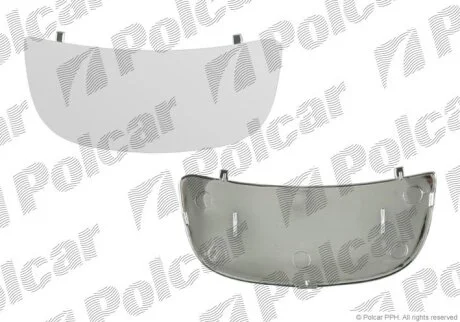 Вставка зовнішнього дзеркала лівий, RENAULT TRAFIC, 01- Polcar 6026547M