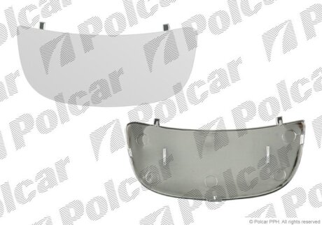 Вставка зовнішнього дзеркала правий, RENAULT TRAFIC, 01- Polcar 6026557M