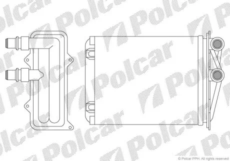 Радіатор пічки Opel Vivaro Renault Trafic 1.9D-2.5D 03.01- Polcar 6026N81