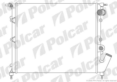 Радіатор охолодження, RAPID Furgon/minivan Polcar 6031083