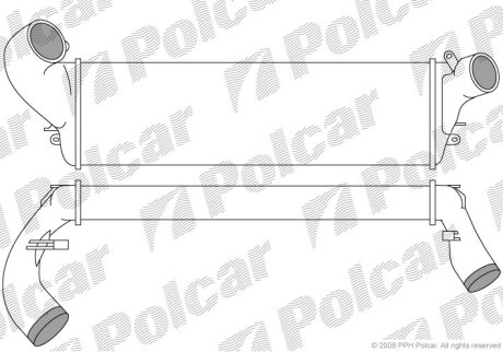 Радіатор повітря (інтеркулери), SAFRANE I (B54_), 04 Polcar 6033J81X
