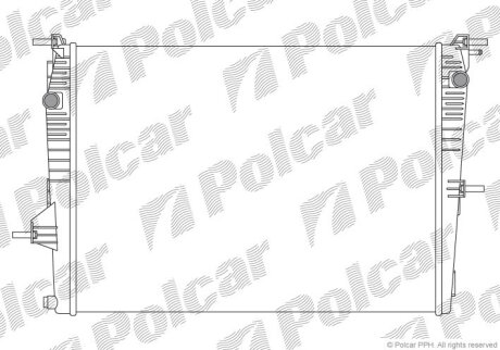 Радіатор охолодження, SCENIC III Polcar 6035081X