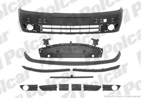 Бампер передній REN. LAGUNA II,01-04 Polcar 6037070J