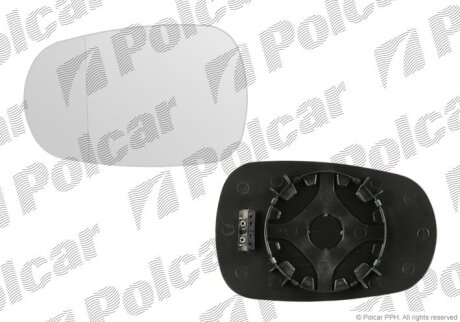 Вставка зовнішнього дзеркала лівий, RENAULT LAGUNA 01- Polcar 6037543M