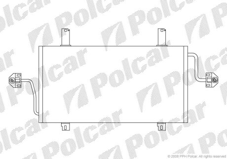 Радіатор кондиціонера, R.MASTER/O.MOVANO Polcar 6041K81X