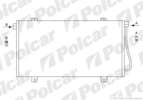 MASTER, MOVANO 07.02--09.03 радиатор кондиционера Polcar 6041K8C4
