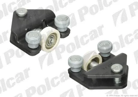 Направляюча дверей нижня з роликами Renault Maste/Opel Movano 98-2010 Polcar 6041Z71