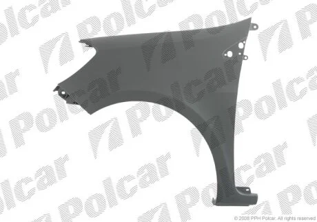 Крило переднє правий CLIO III, 05-09 Polcar 605502J