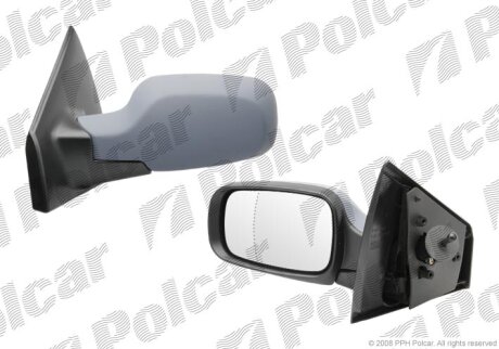 Дзеркало зовнішнє лівий, CLIO III, 05-09 Polcar 6055512M