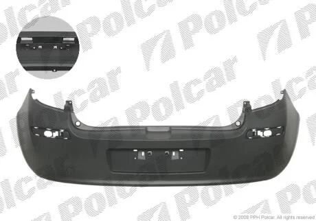 Бампер задній CLIO III, 05-09 Polcar 605596