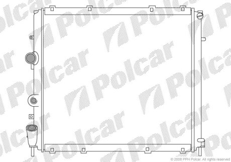 Радіатор Renault Kangoo 1.9D 10/97-/ 1,5 DCI 2001- Polcar 6060083