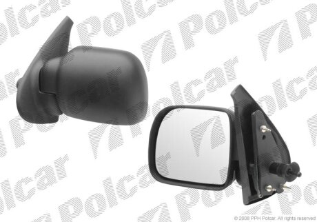 Дзеркало зовнішнє лівий, R.KANGOO 6.97- Polcar 6060511M