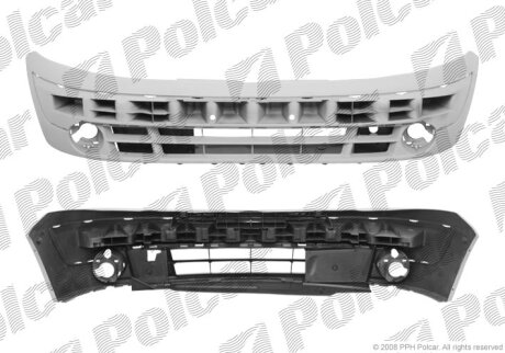 Бампер передній, RENAULT KANGOO II Polcar 6061072J