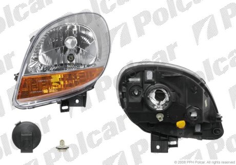 Фара основна, RENAULT KANGOO II Polcar 6061093E