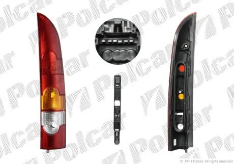 Ліхтар задній, RENAULT KANGOO II Polcar 606188