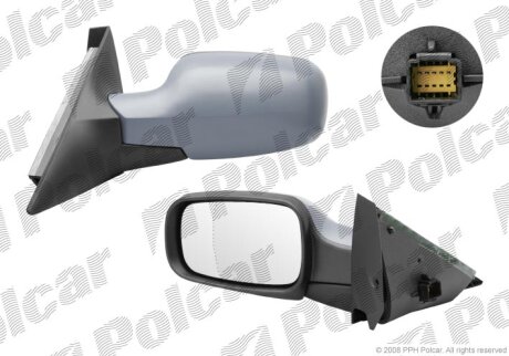 Дзеркало зовнішнє лівий, RENAULT SCENIC, 03- Polcar 6071514M