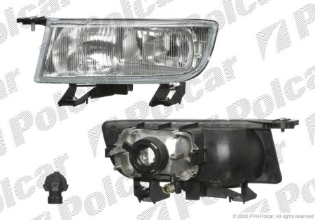Фара передня, SAAB 9.3, 98- Polcar 6522291E