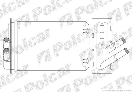 Радіатор обігріву, IBIZA 84-93 Polcar 6712N81