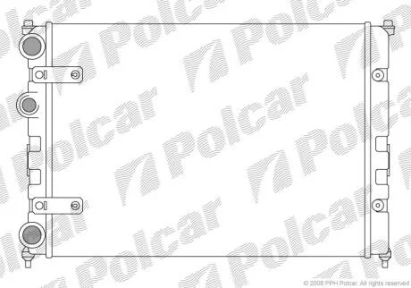 Радиатор Seat Cordoba 1.3 i (93-99) МКПП, без кондиц. Polcar 6713081