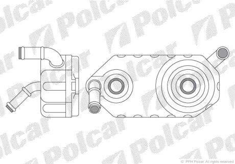 Радіатор масляний Skoda/VAG1.6-2.0 (AKП 4 ступ.)98- Polcar 6713L81